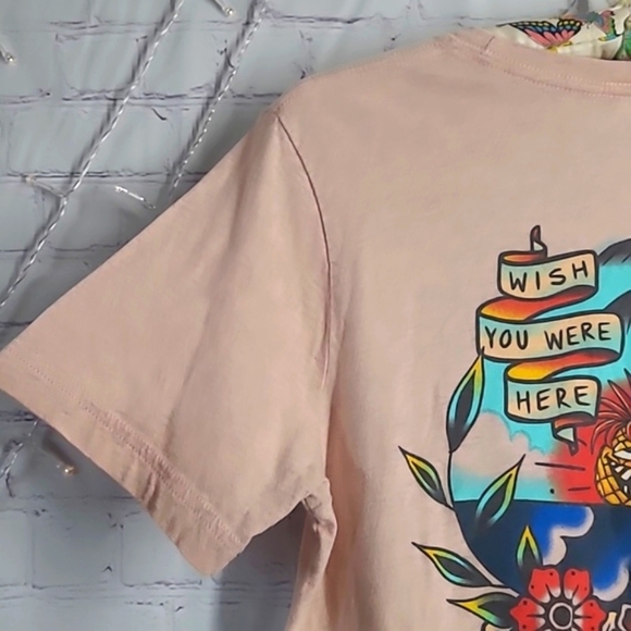 Pineapple Willy's Panama City Beach Florida Traditional Tattoo Print Tee Tshirt - Picture 13 of 15